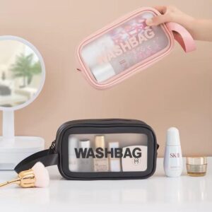 Jetset Clear Washbag – Black