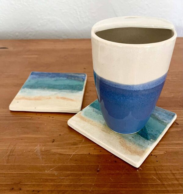 Coastal Tide Ceramic Coasters - Image 2