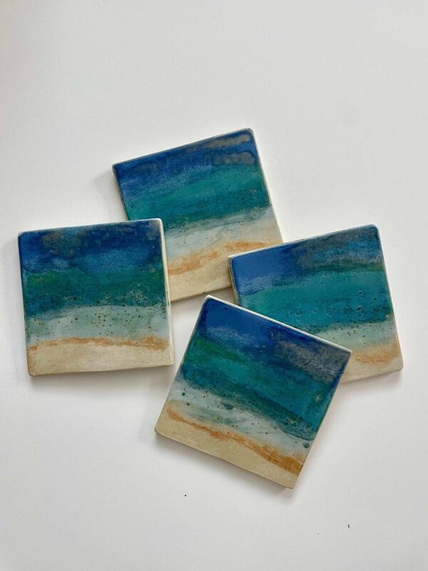 Coastal Tide Ceramic Coasters