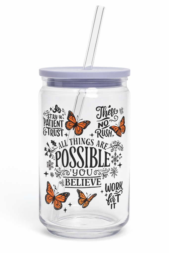 Believe & Bloom Motivational Tumbler