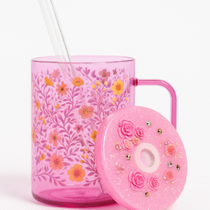 Blush Bloom Glass Mug