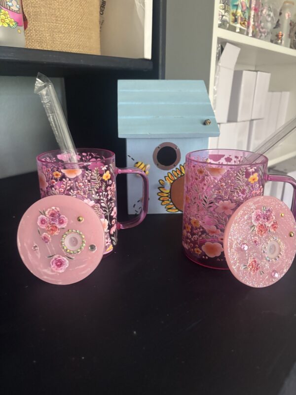 Blush Bloom Glass Mug - Image 2