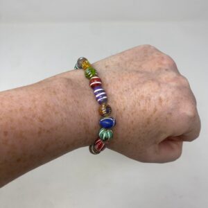 Bay Breeze - Painted Bead Bracelet
