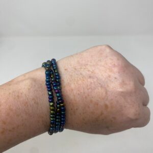 Moonlit Current - Iridescent Beaded Bracelet