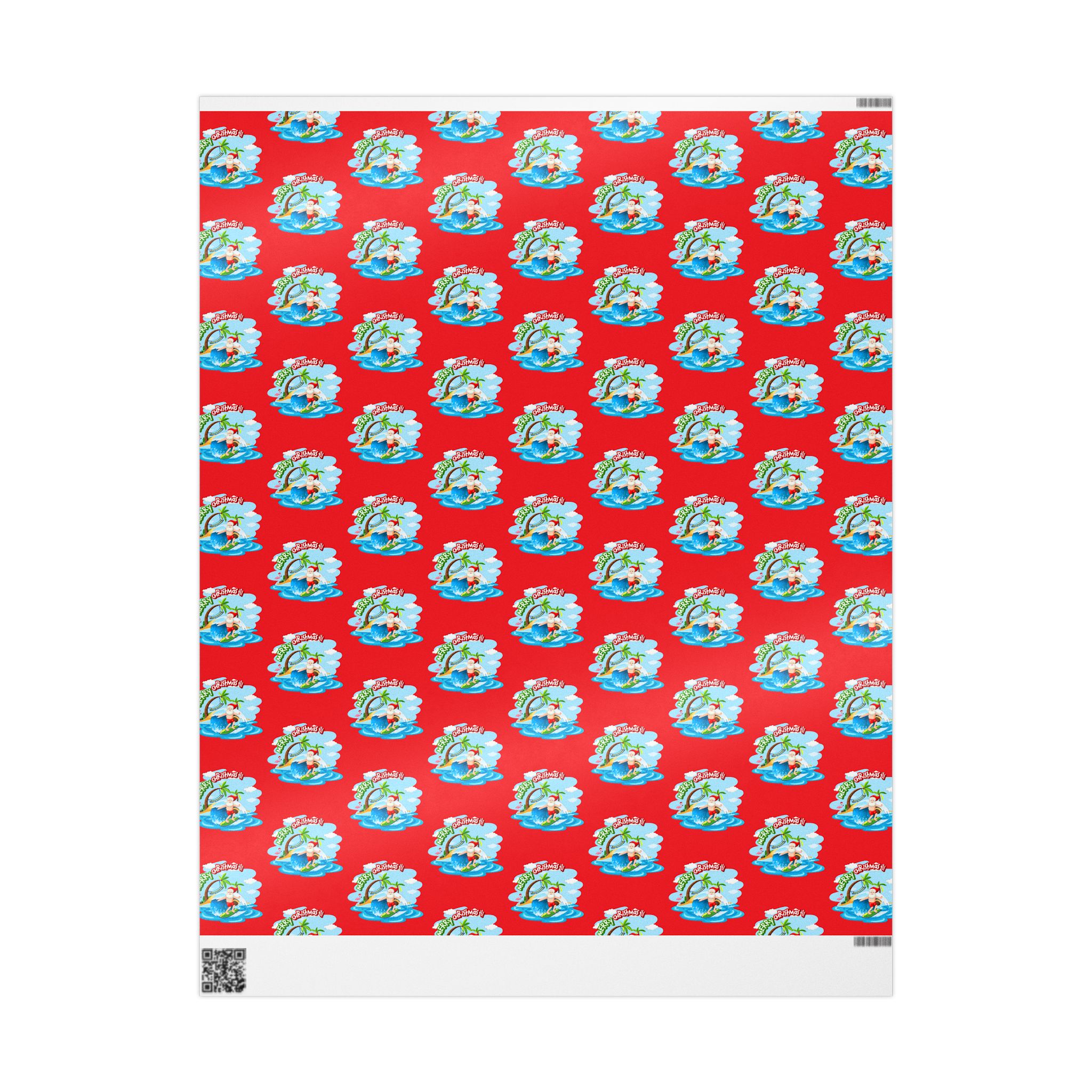 Santa Ramp Paper Red Florida Santa Red Wrapping Paper – The Coastal Shopping Club