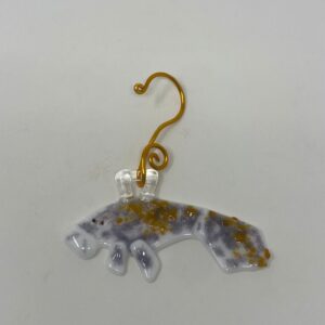 Golden Tide Manatee Glass Christmas Ornament