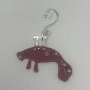 Cranberry Coast Manatee Glass Christmas Ornament