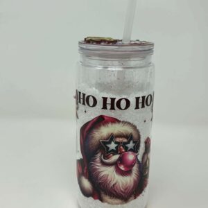Rockstar Santa Snowglobe Tumbler