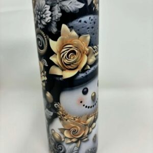 Golden Frost Bloom Flask